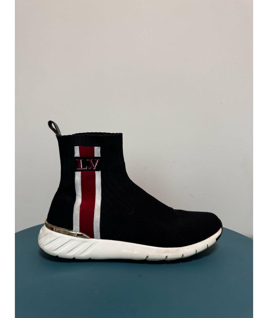 LOUIS VUITTON Черные текстильные ботинки, фото 7