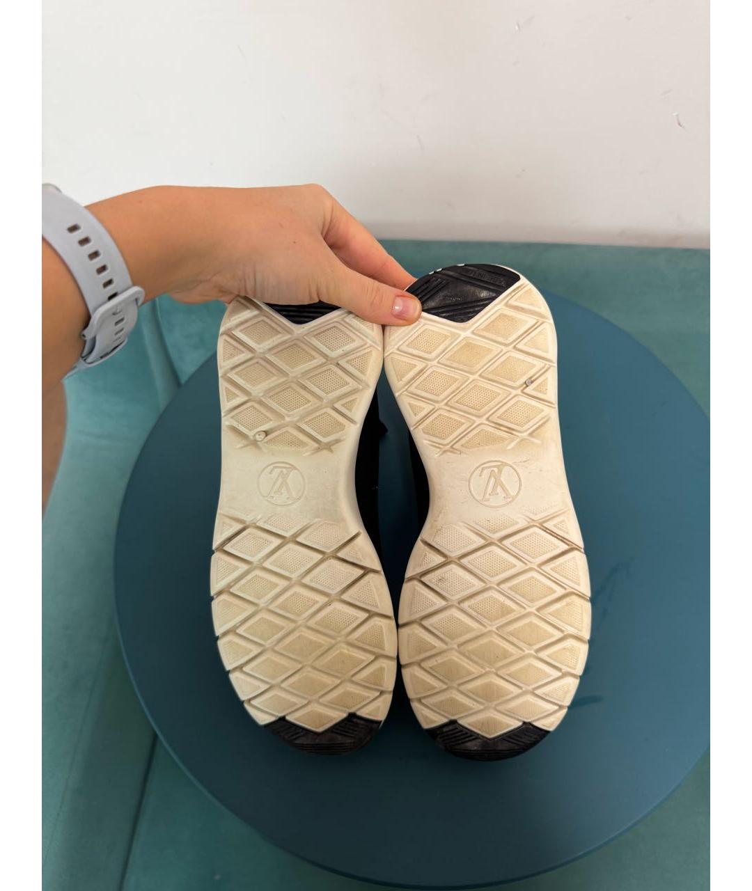 LOUIS VUITTON Черные текстильные ботинки, фото 5