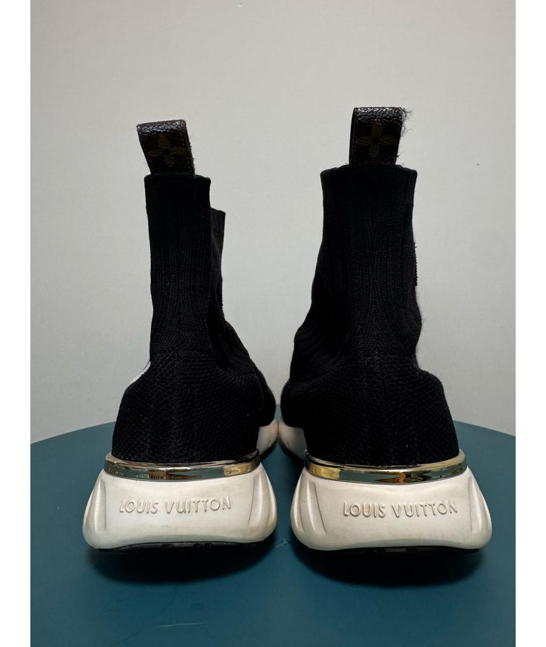 LOUIS VUITTON Черные текстильные ботинки, фото 3