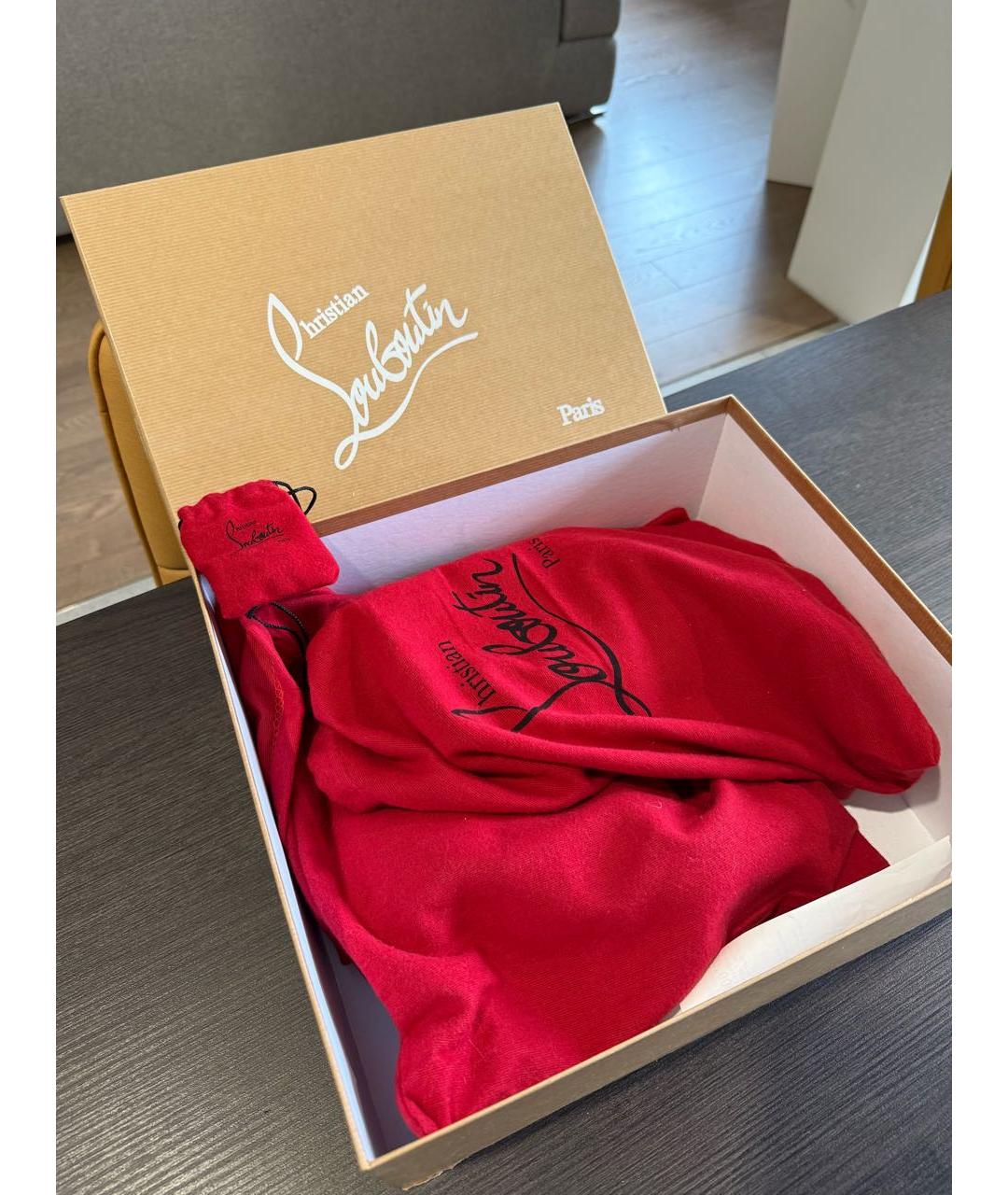 CHRISTIAN LOUBOUTIN Черные замшевые ботильоны, фото 4