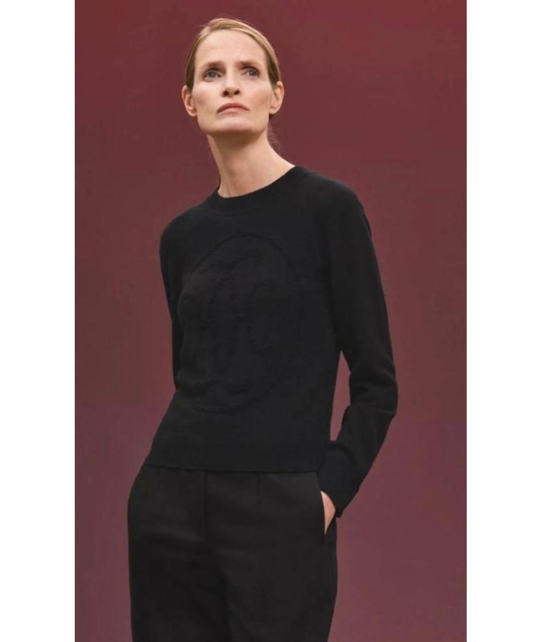 HERMES Черный кашемировый джемпер / свитер, фото 9