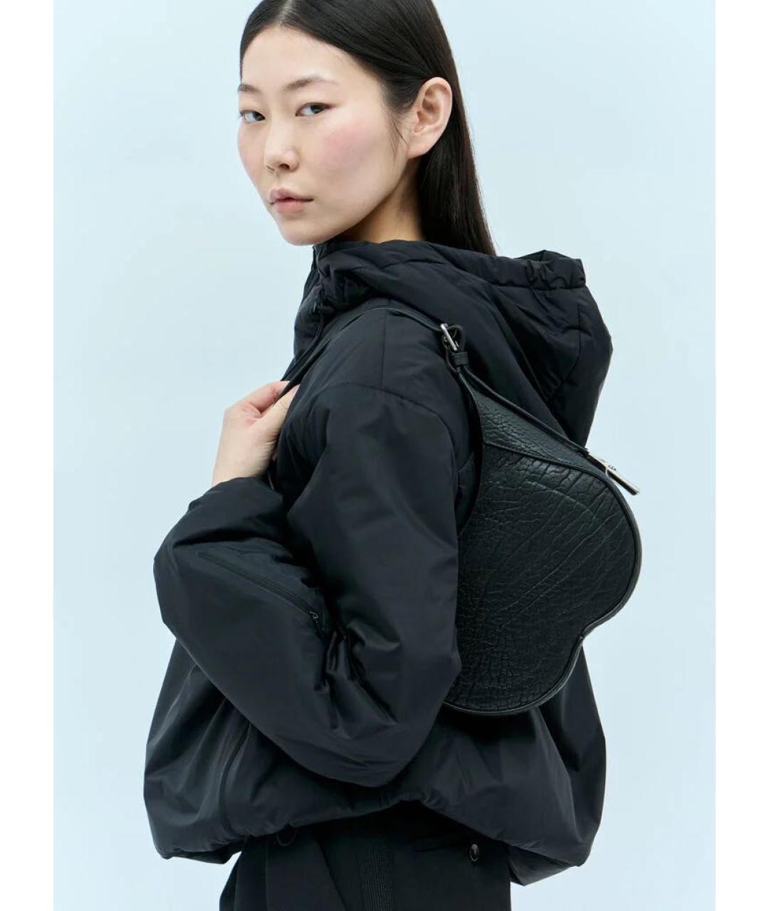 BURBERRY Черная кожаная сумка через плечо, фото 7