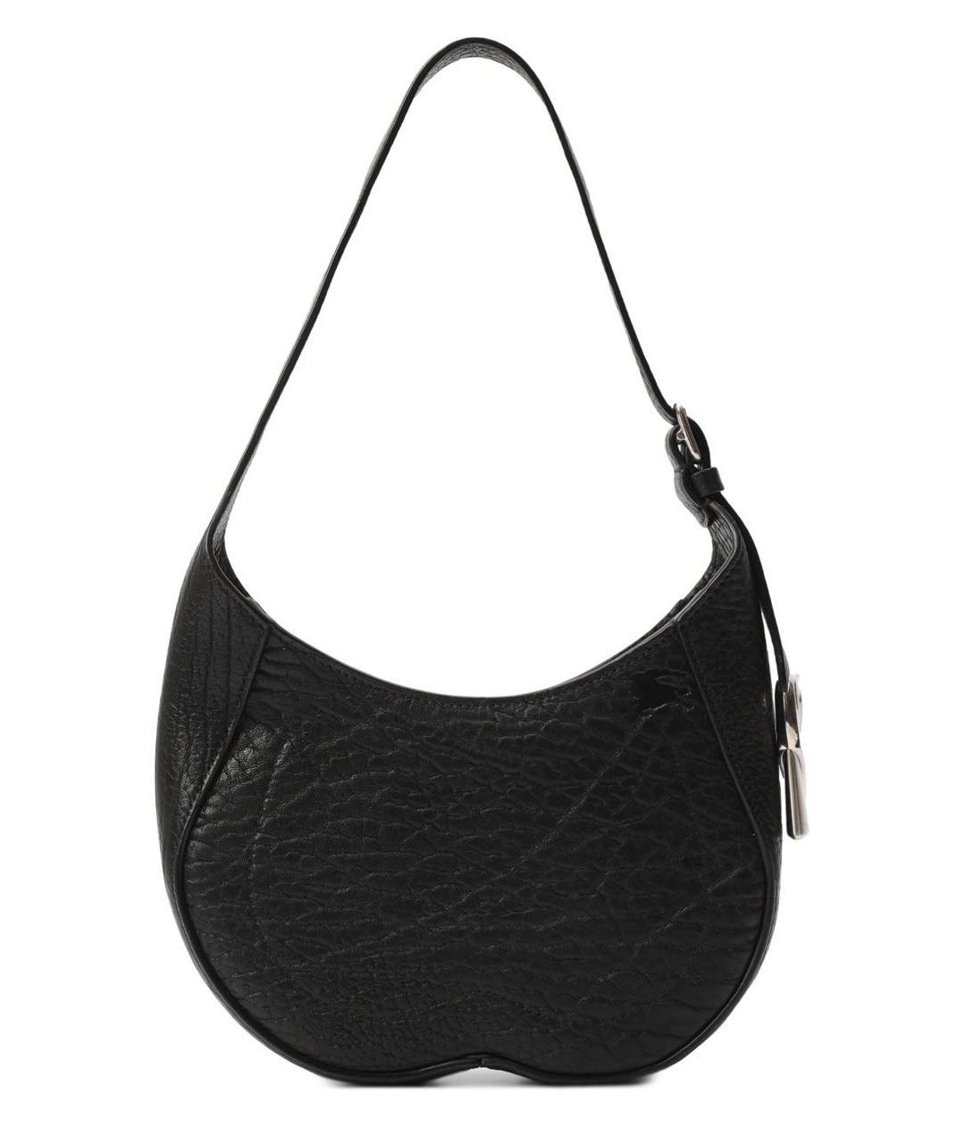 BURBERRY Черная кожаная сумка через плечо, фото 2