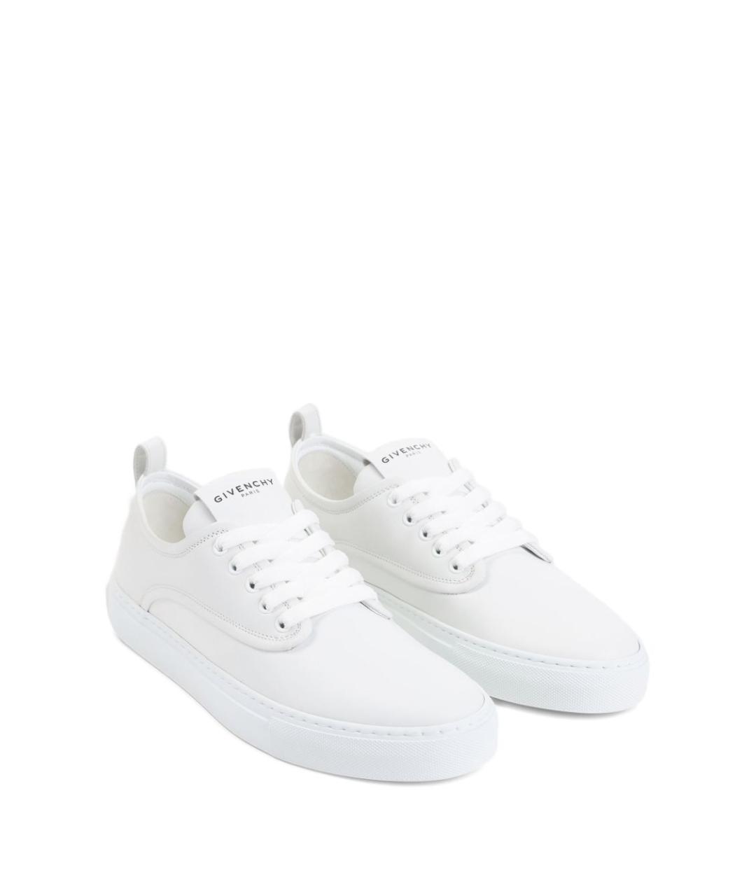 GIVENCHY Белые кожаные низкие кроссовки / кеды, фото 4