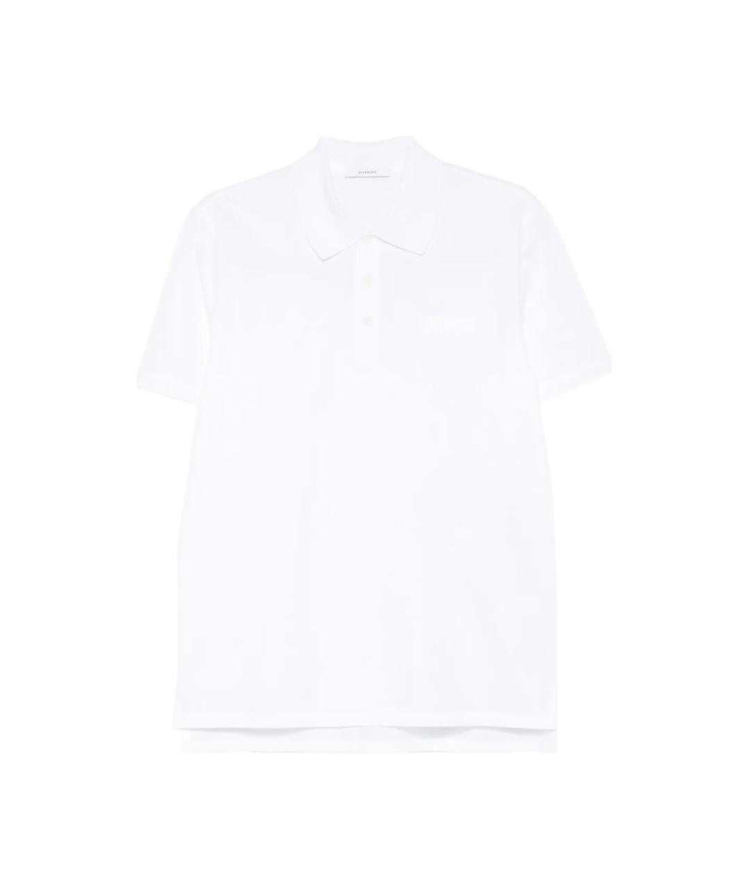 GIVENCHY Белое хлопковое поло с коротким рукавом, фото 1