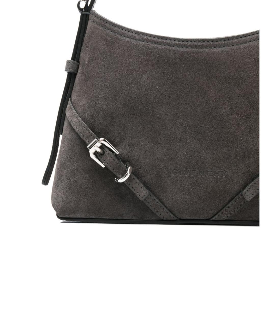 GIVENCHY Серая замшевая сумка с короткими ручками, фото 2