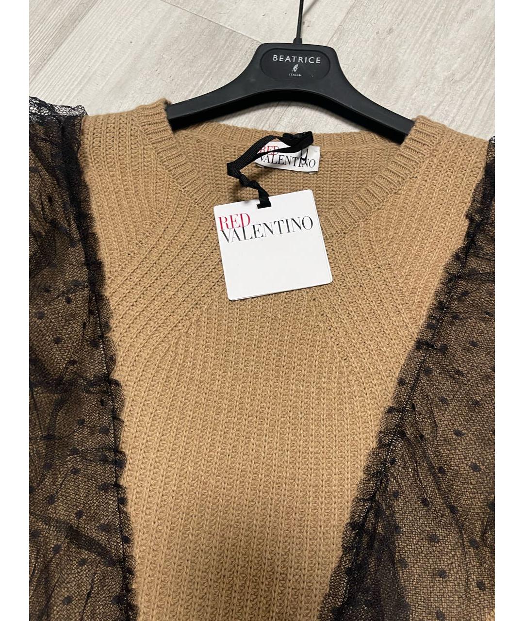 RED VALENTINO Коричневый джемпер / свитер, фото 3