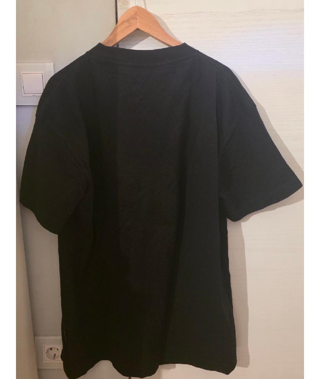 PALM ANGELS Черная хлопковая футболка, фото 2