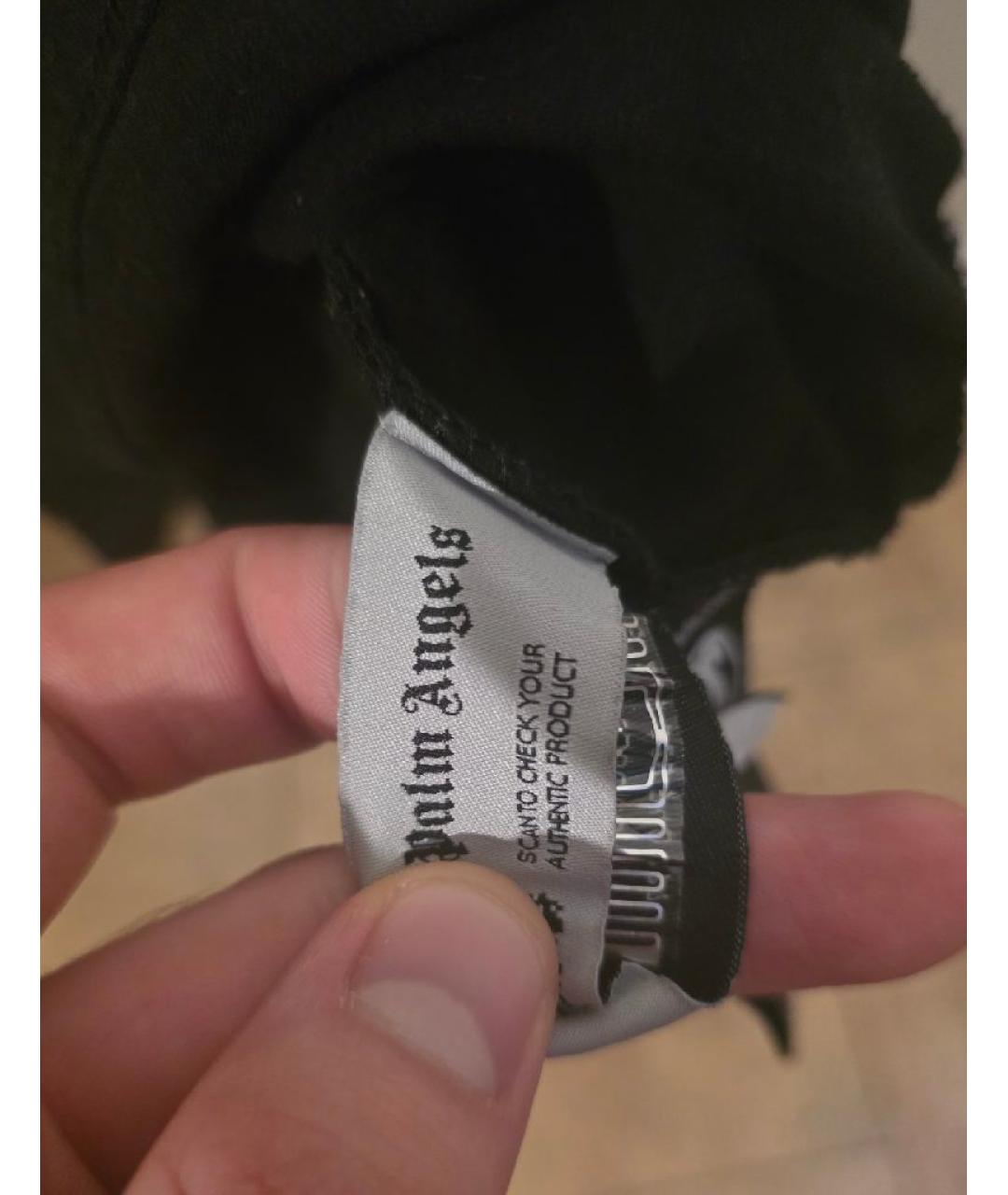 PALM ANGELS Черная хлопковая футболка, фото 5