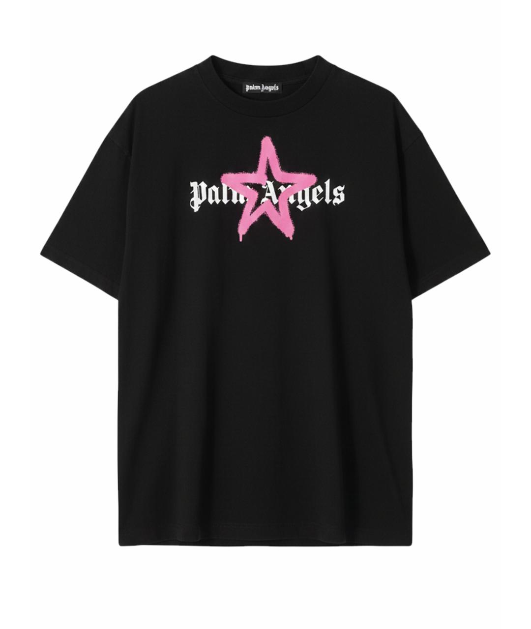 PALM ANGELS Черная хлопковая футболка, фото 1