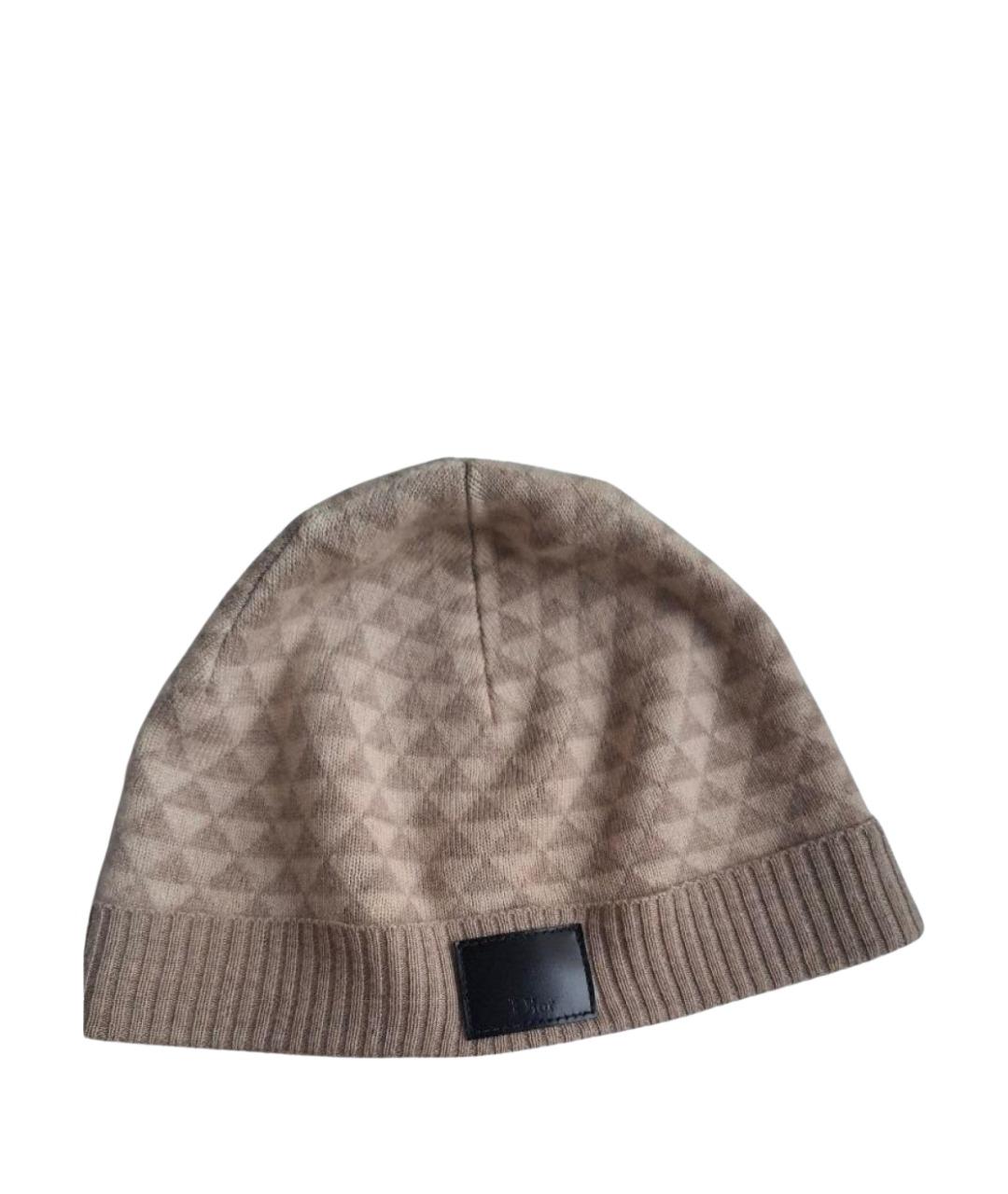 CHRISTIAN DIOR Бежевая шерстяная шапка, фото 1