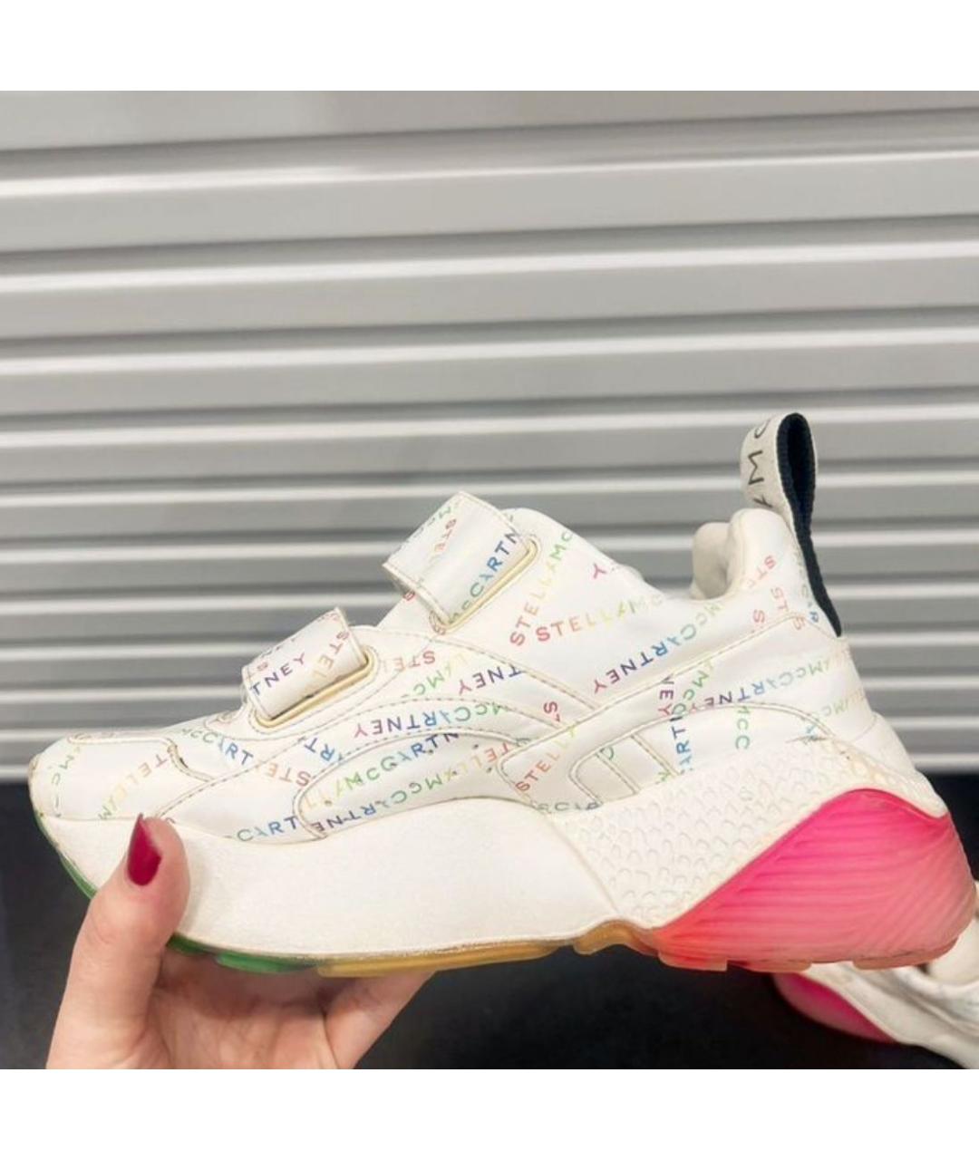 STELLA MCCARTNEY Белые кроссовки из искусственной кожи, фото 5