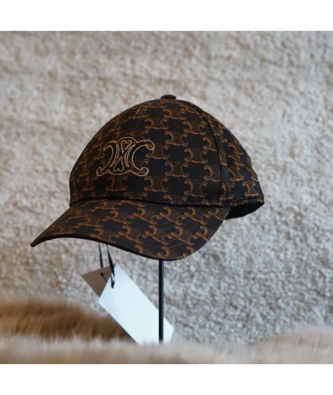 CELINE Коричневая хлопковая кепка, фото 2
