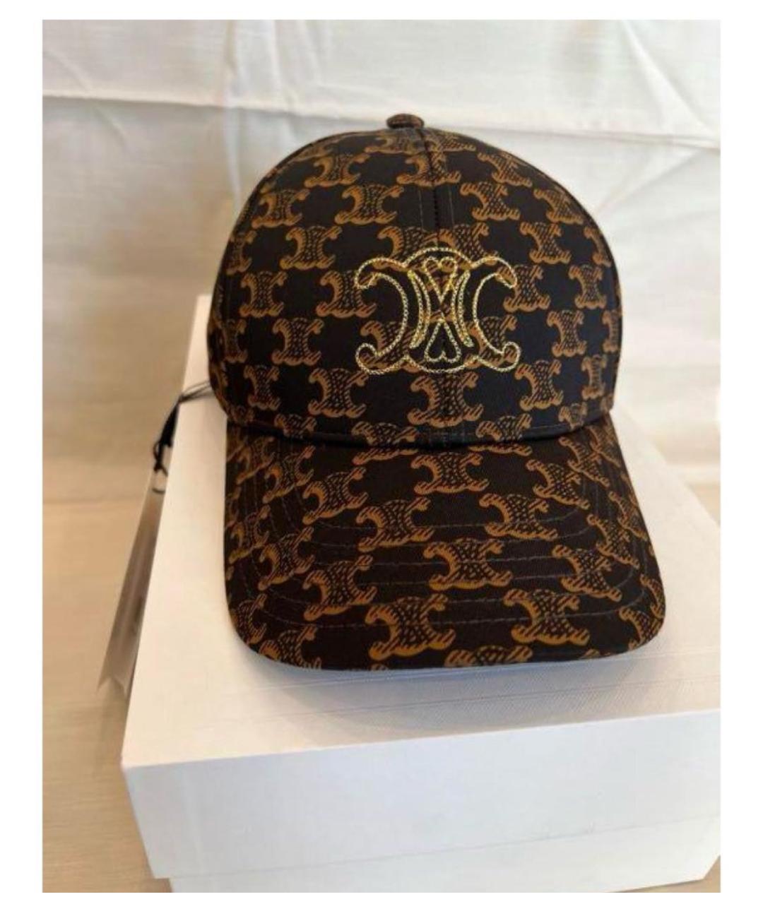 CELINE Коричневая хлопковая кепка, фото 7