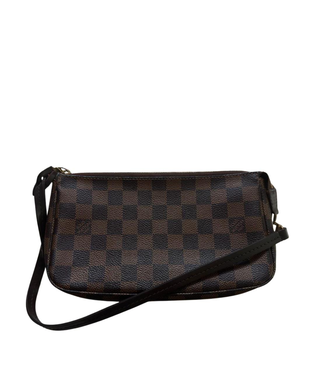 LOUIS VUITTON Коричневая кожаная сумка с короткими ручками, фото 1