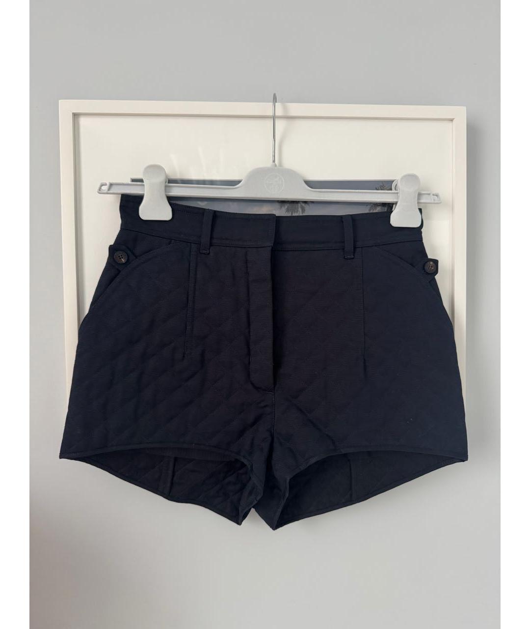 HERMES Темно-синие хлопковые шорты, фото 9