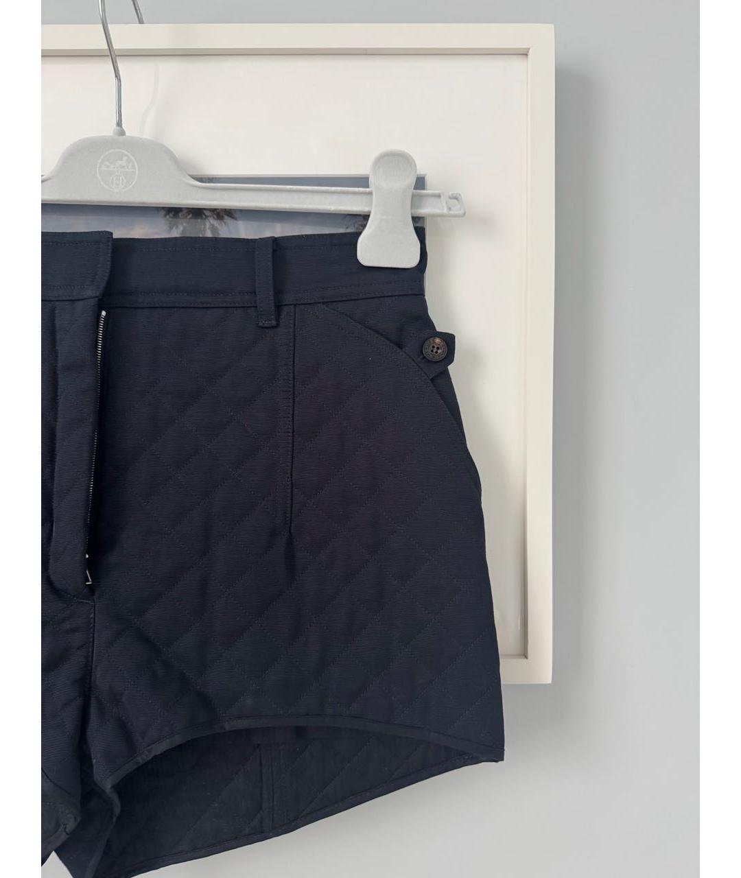 HERMES Темно-синие хлопковые шорты, фото 3
