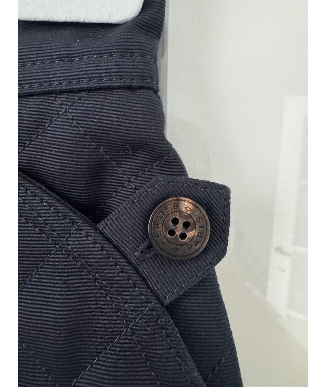 HERMES Темно-синие хлопковые шорты, фото 4