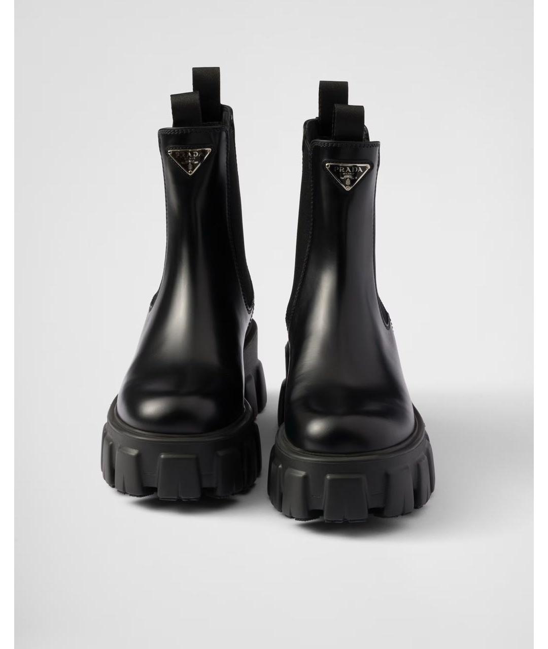 PRADA Черные кожаные ботинки, фото 6