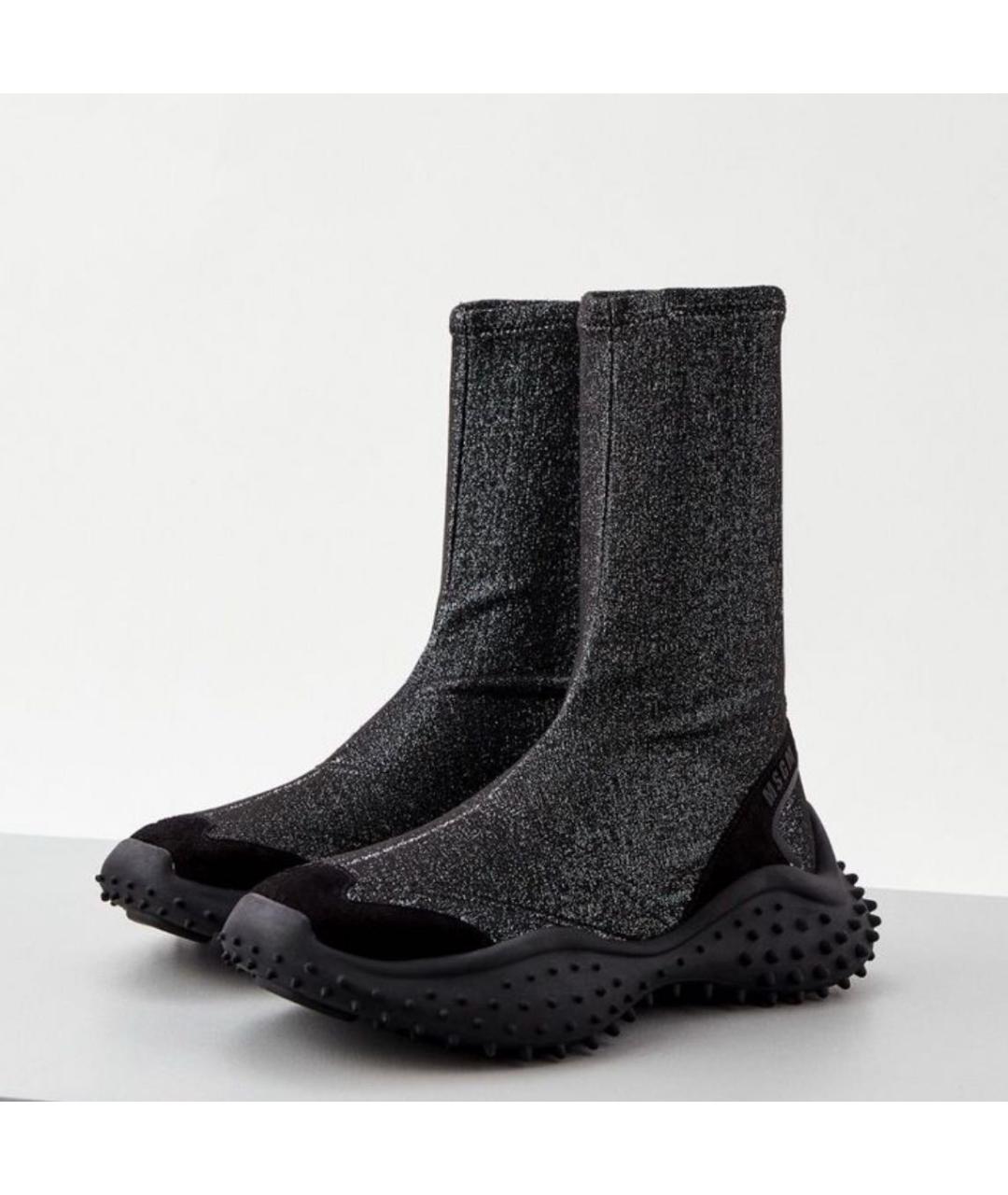 MSGM Антрацитовые текстильные полусапоги, фото 4