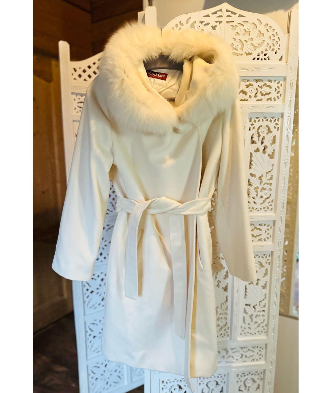 MAX MARA Бежевое шерстяное пальто, фото 8