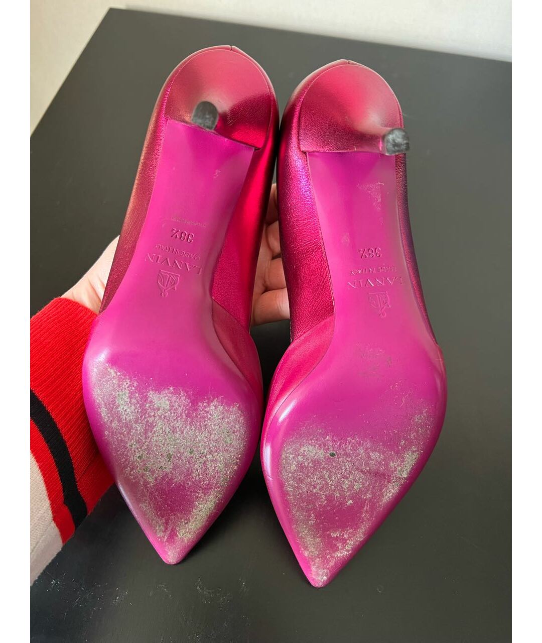 LANVIN Розовые кожаные туфли, фото 7