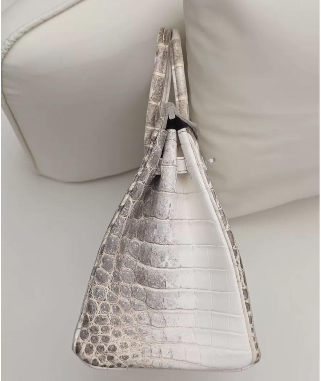 HERMES Белая кожаная сумка с короткими ручками, фото 3