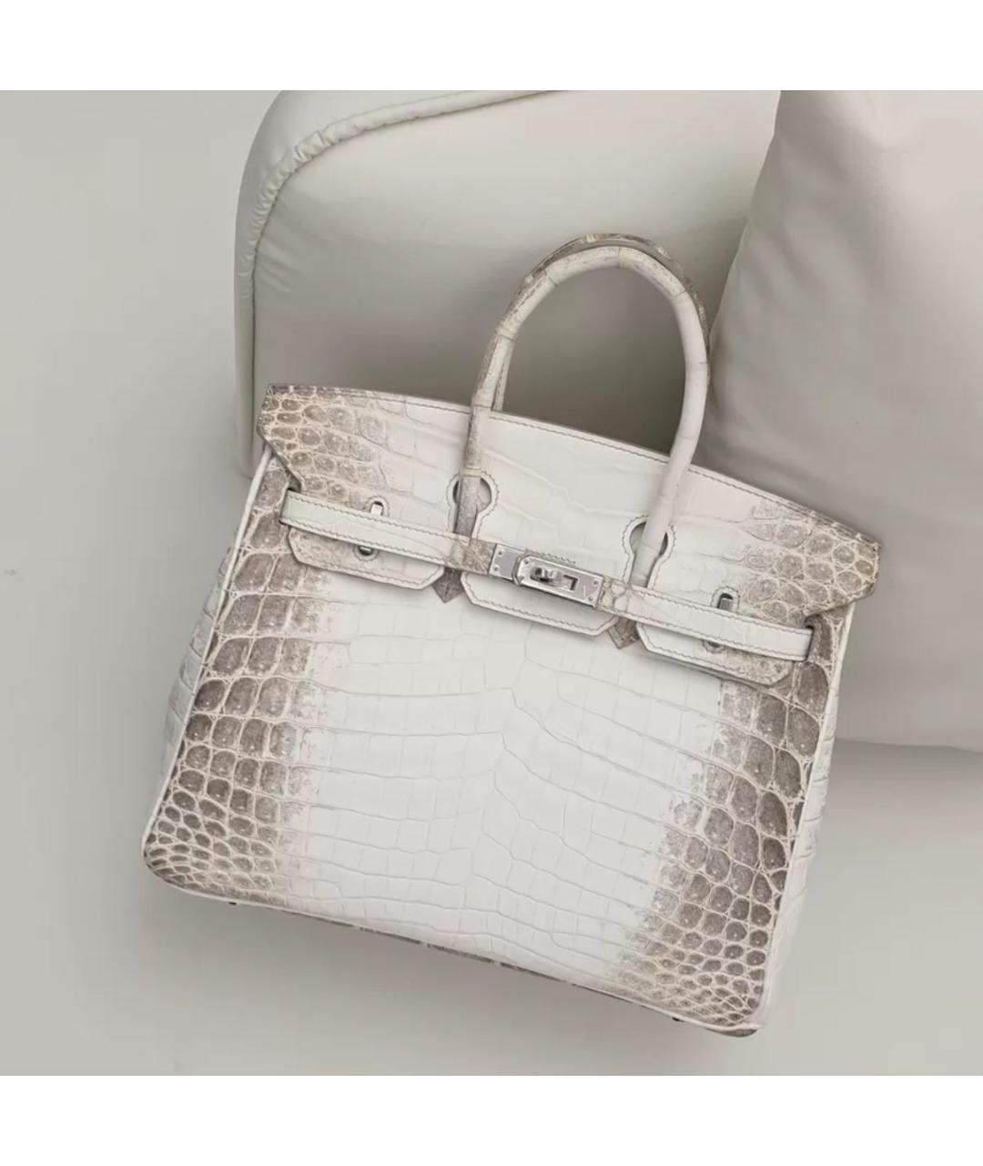 HERMES Белая кожаная сумка с короткими ручками, фото 7