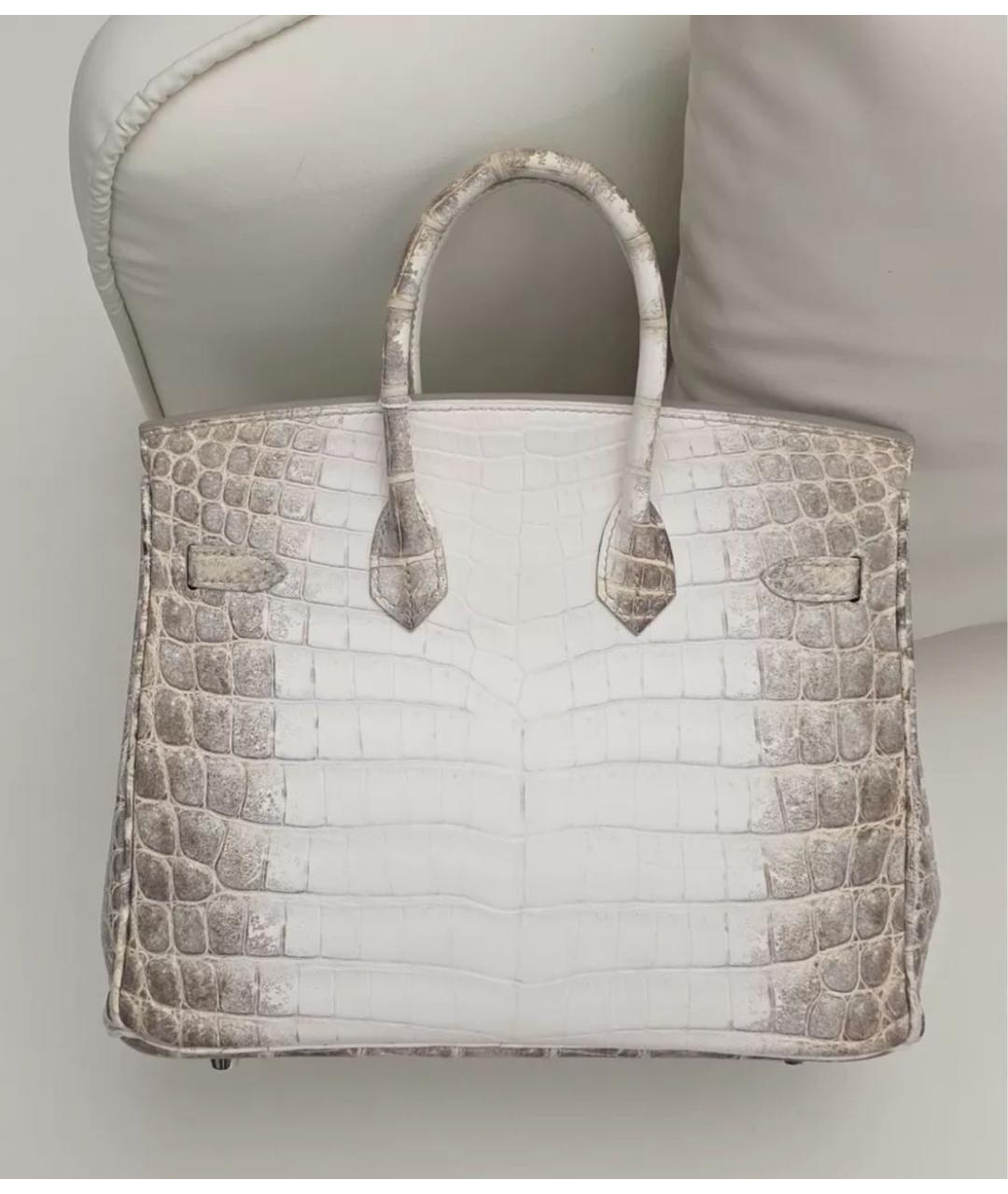 HERMES Белая кожаная сумка с короткими ручками, фото 2