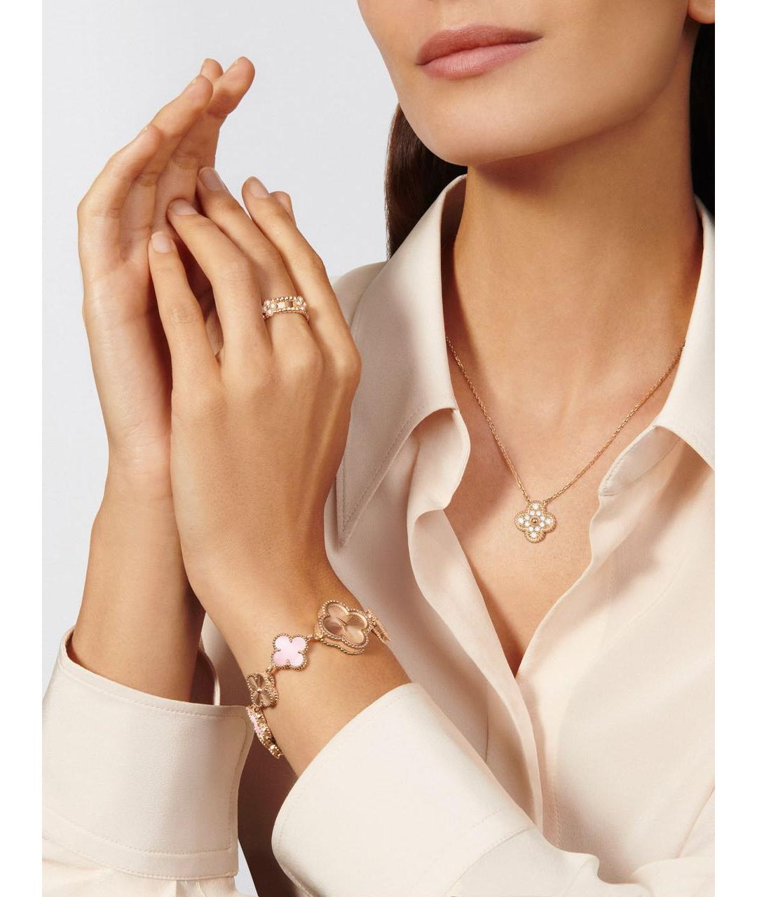 VAN CLEEF & ARPELS Бежевые часы из розового золота, фото 3