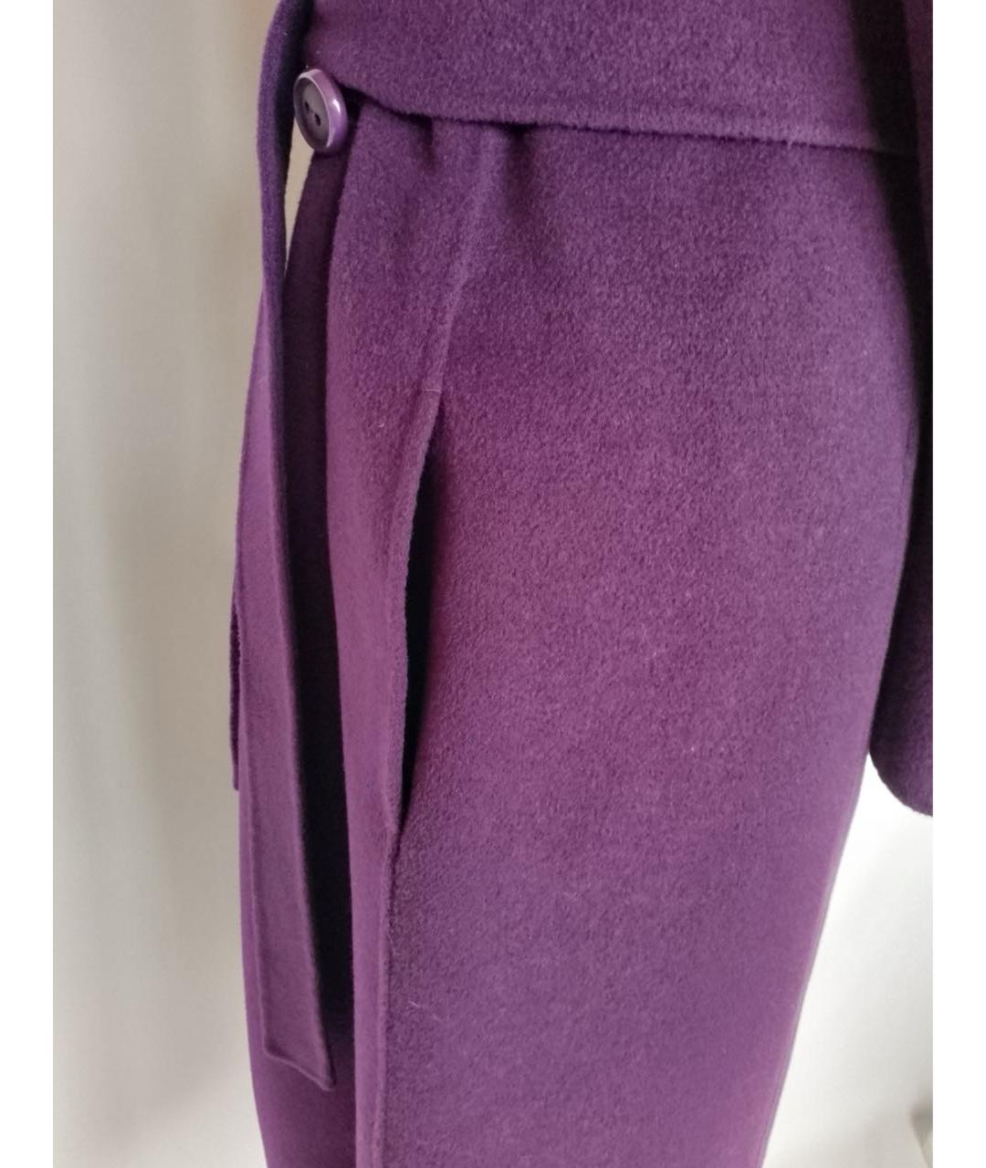 MAX MARA STUDIO Фиолетовое шерстяное пальто, фото 6