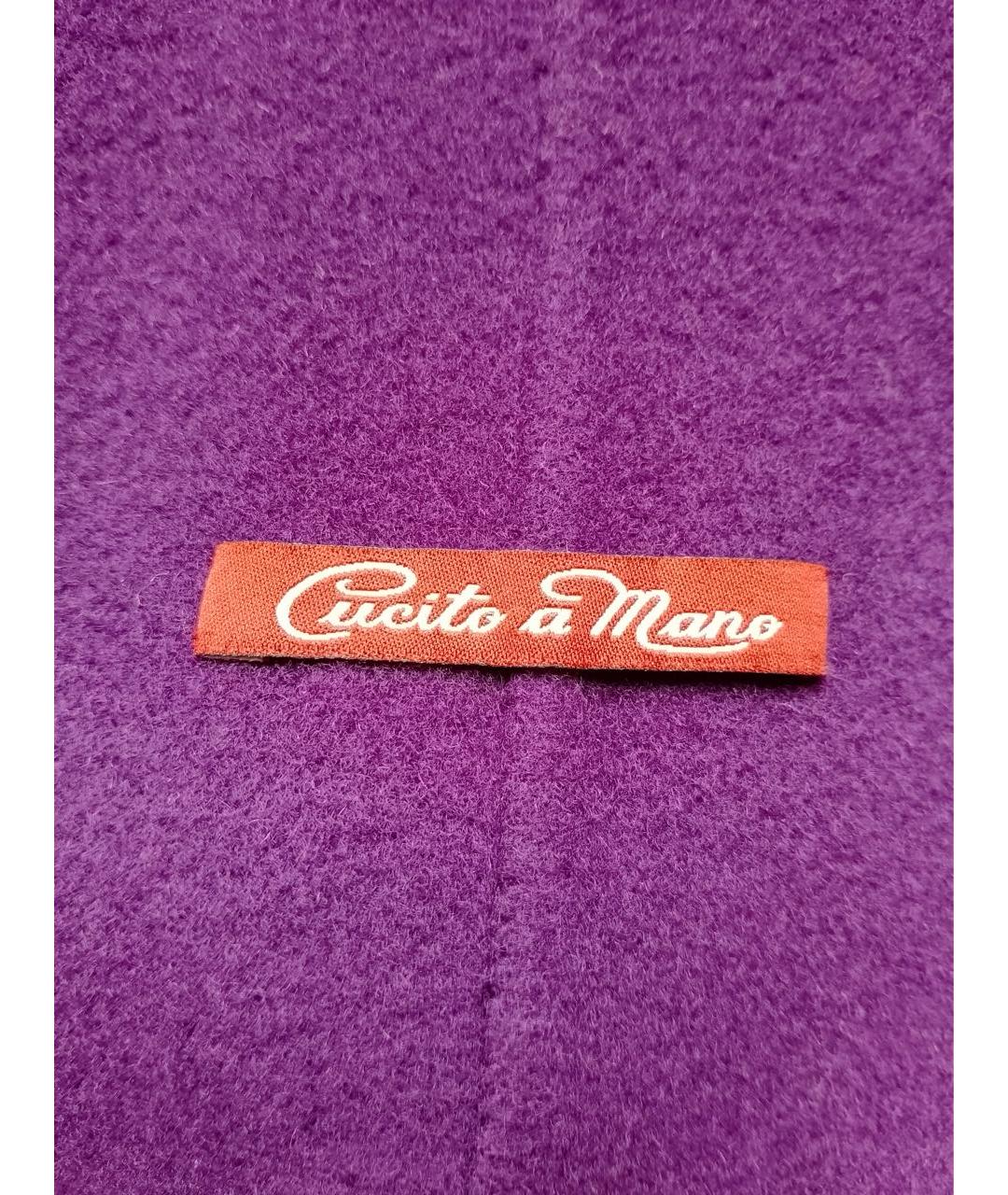 MAX MARA STUDIO Фиолетовое шерстяное пальто, фото 7