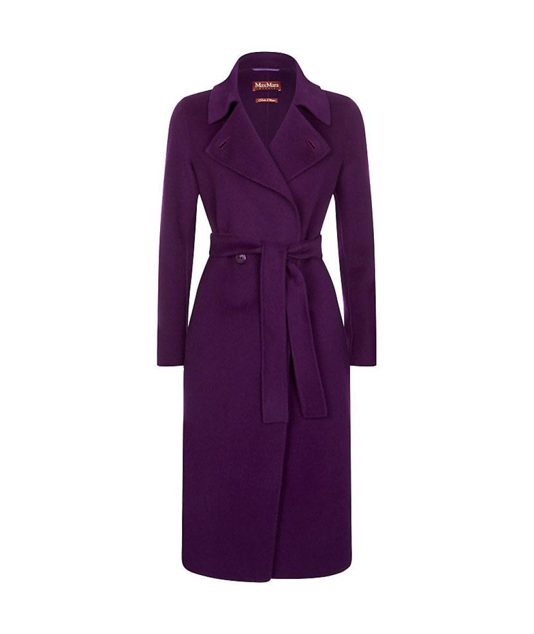 MAX MARA STUDIO Фиолетовое шерстяное пальто, фото 1