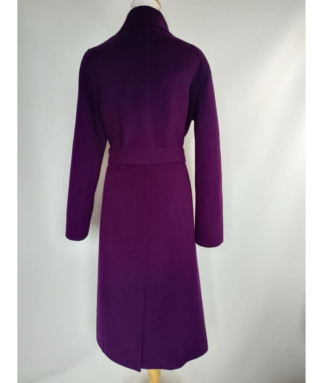MAX MARA STUDIO Фиолетовое шерстяное пальто, фото 5