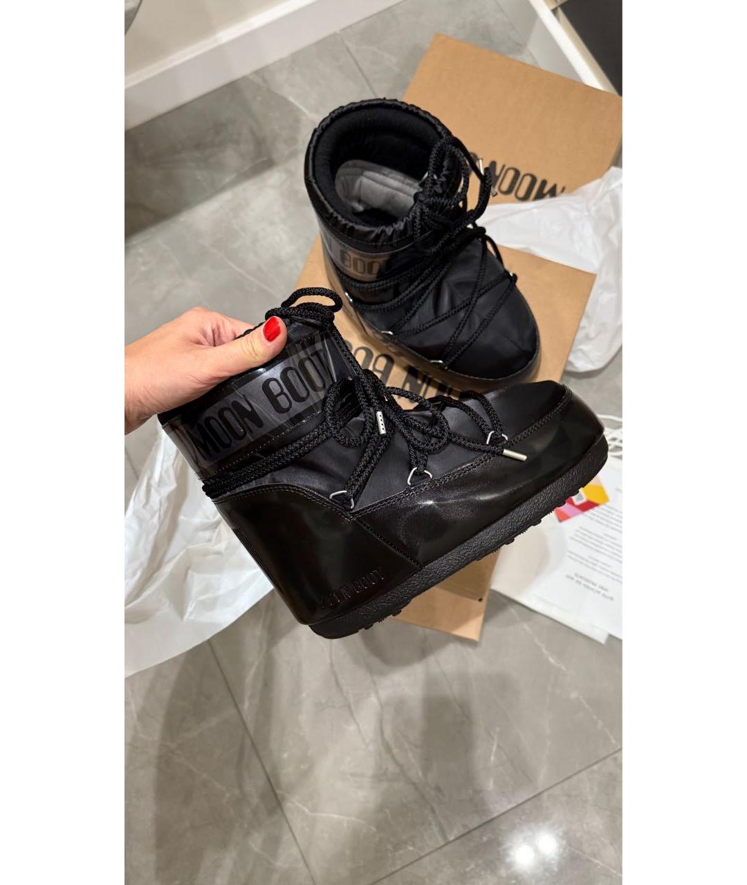 MOON BOOT Черные текстильные сапоги, фото 5