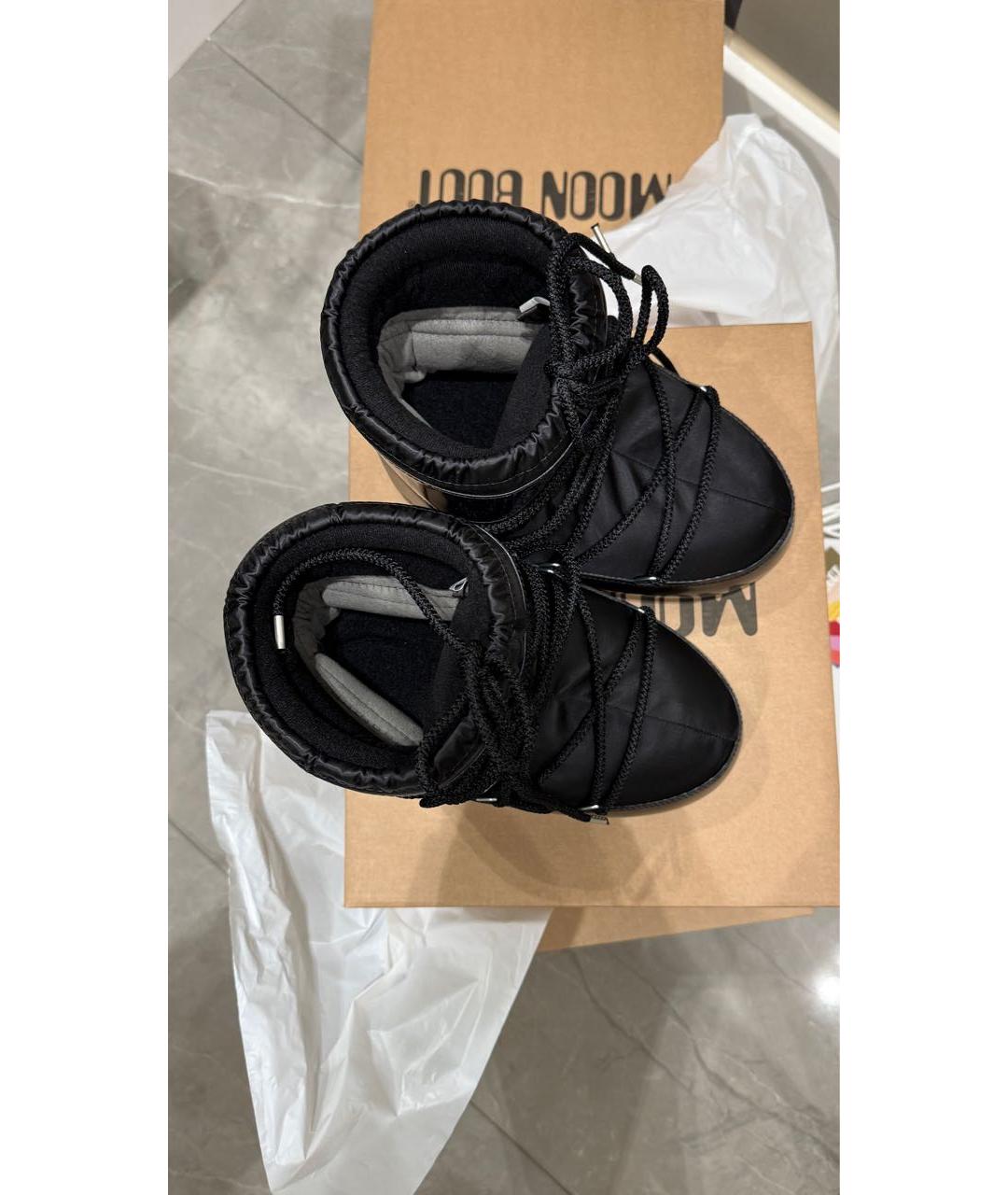 MOON BOOT Черные текстильные сапоги, фото 3