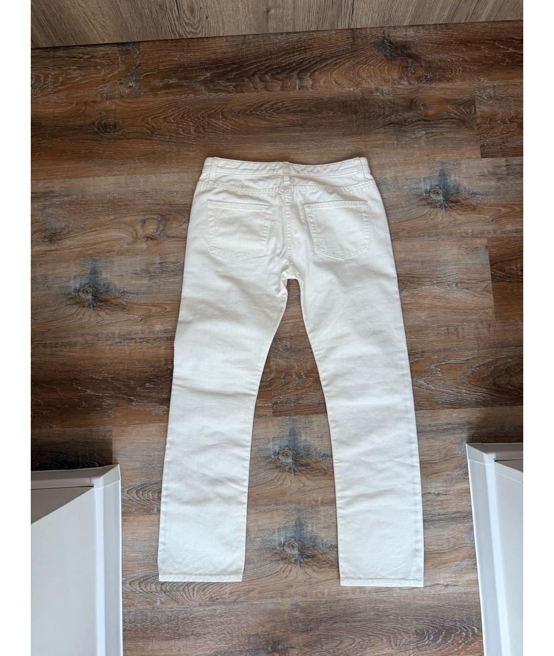 THE ROW Белые хлопковые джинсы слим, фото 2