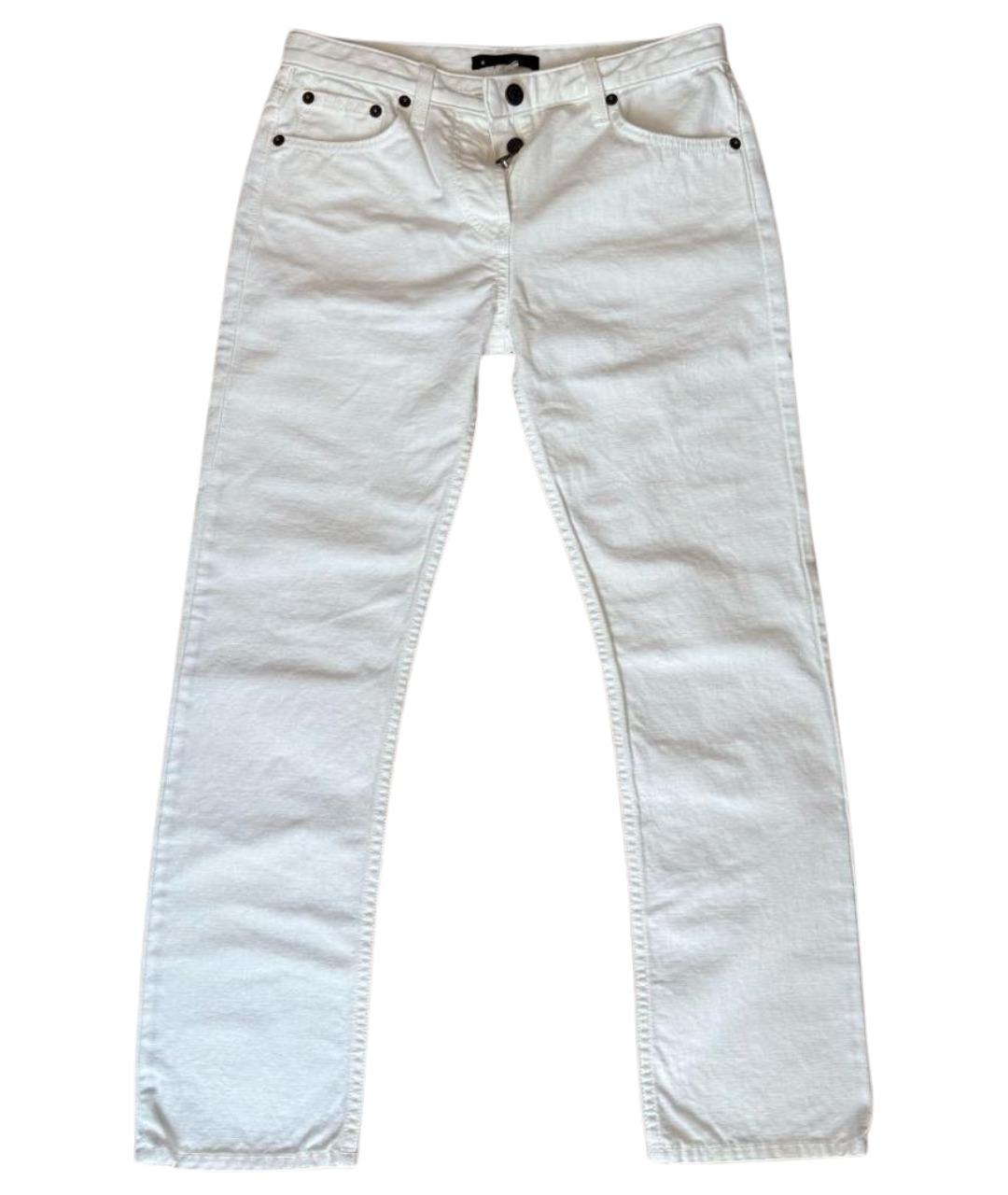 THE ROW Белые хлопковые джинсы слим, фото 1