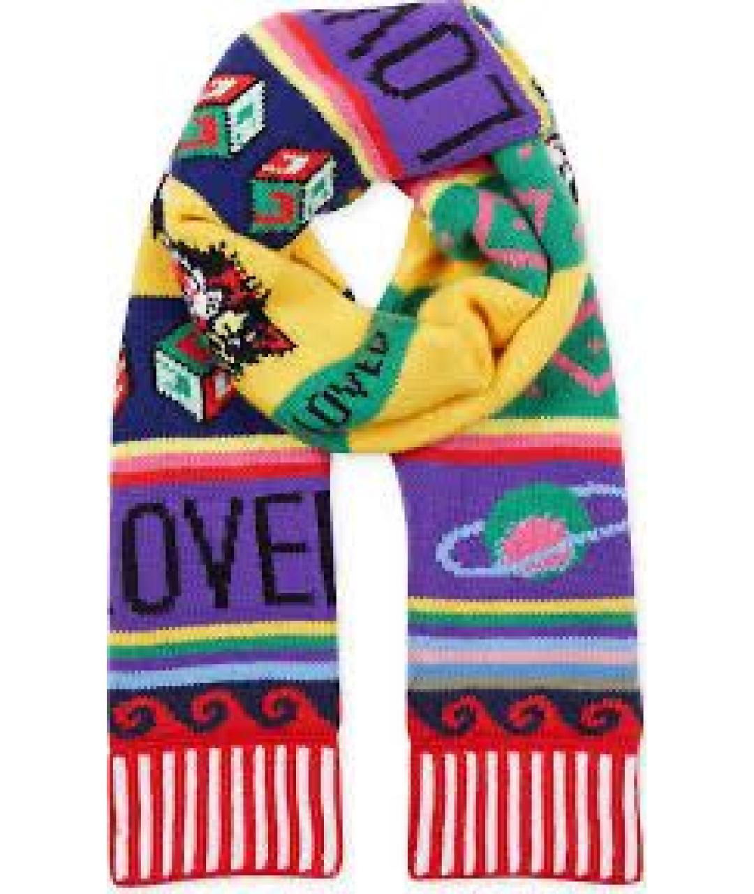GUCCI Мульти шерстяной шарф, фото 1