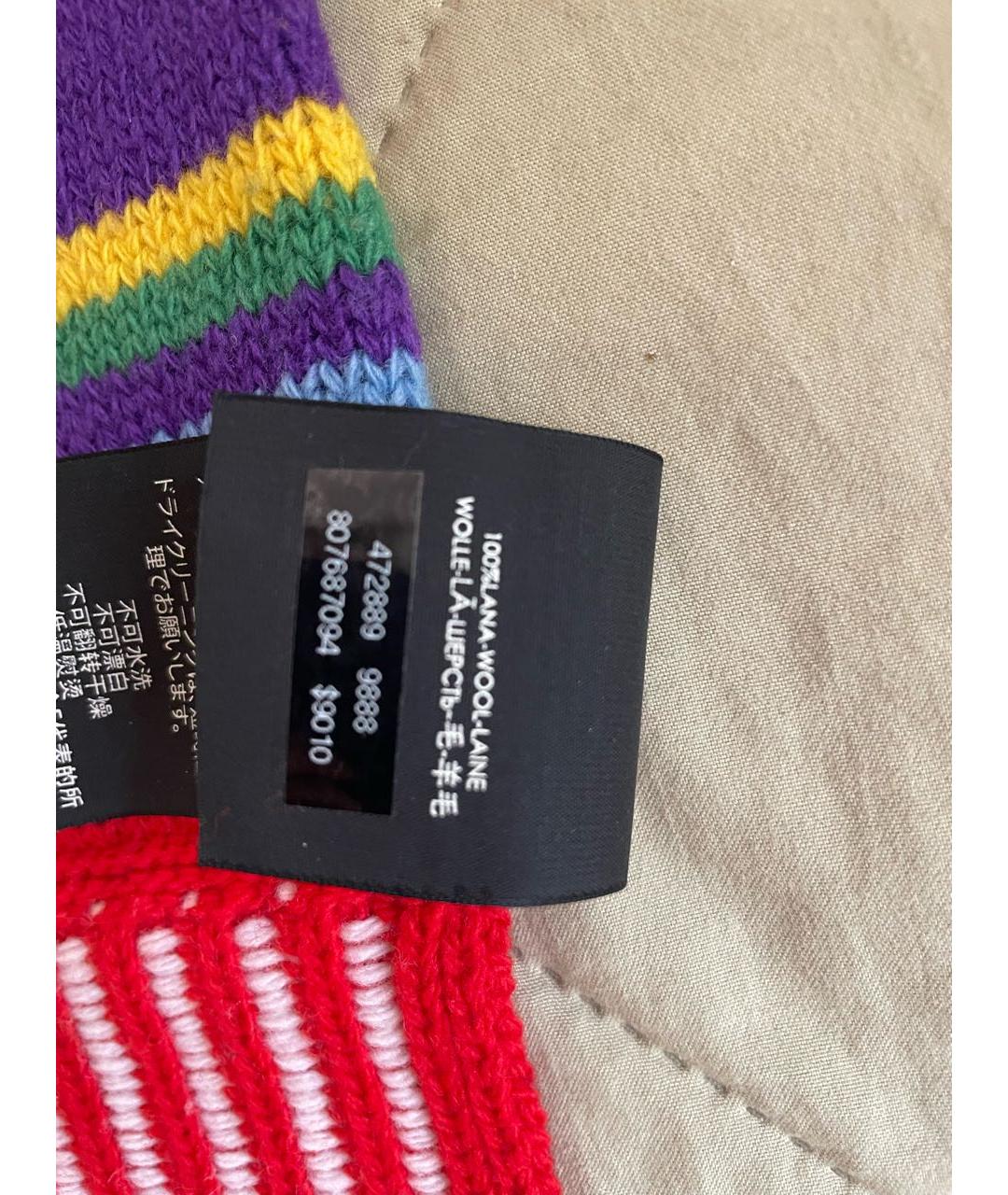 GUCCI Мульти шерстяной шарф, фото 8