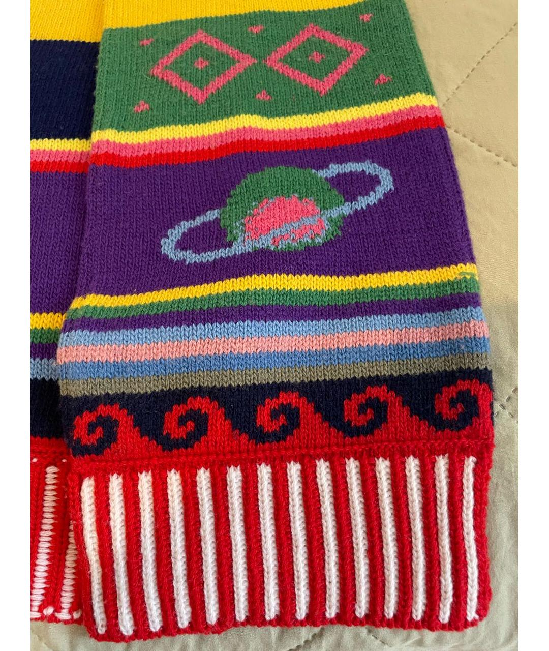 GUCCI Мульти шерстяной шарф, фото 5