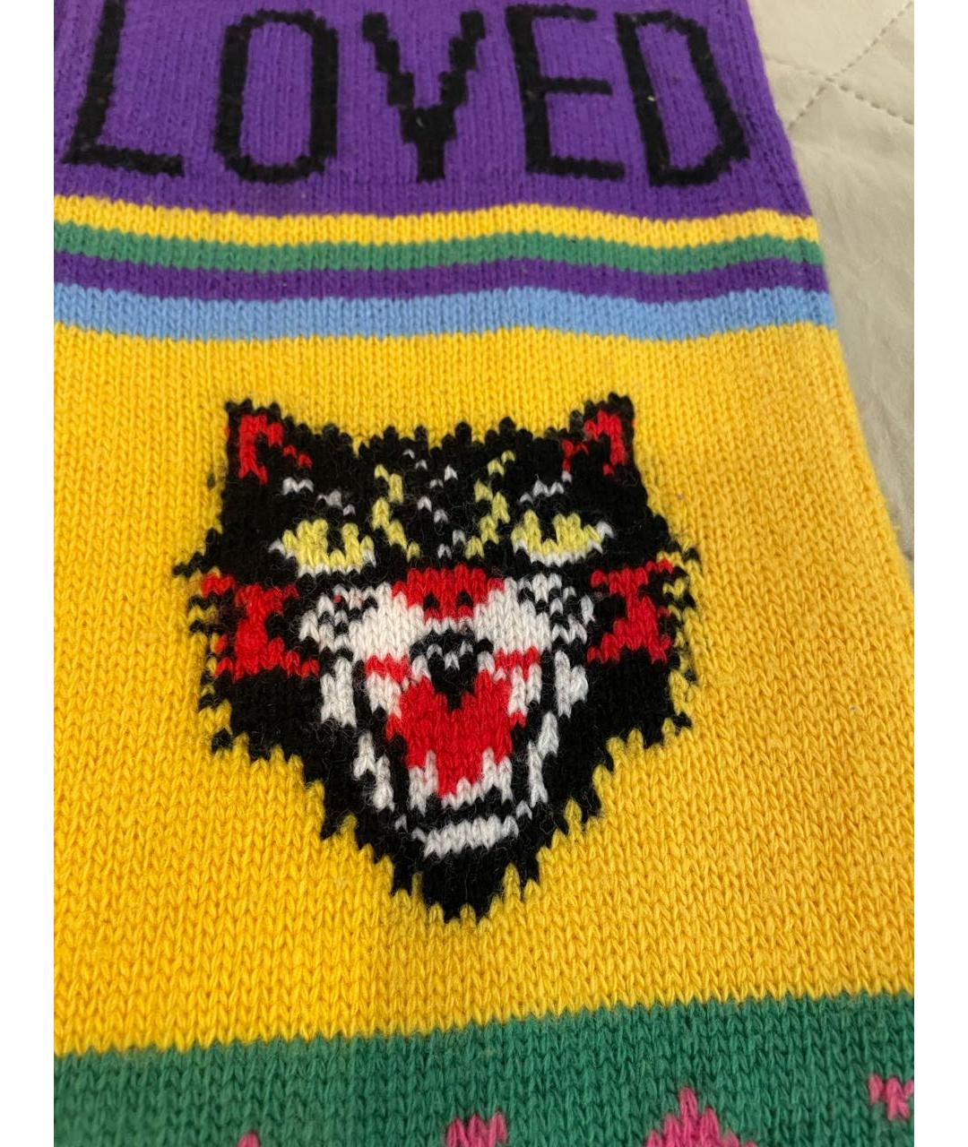 GUCCI Мульти шерстяной шарф, фото 6