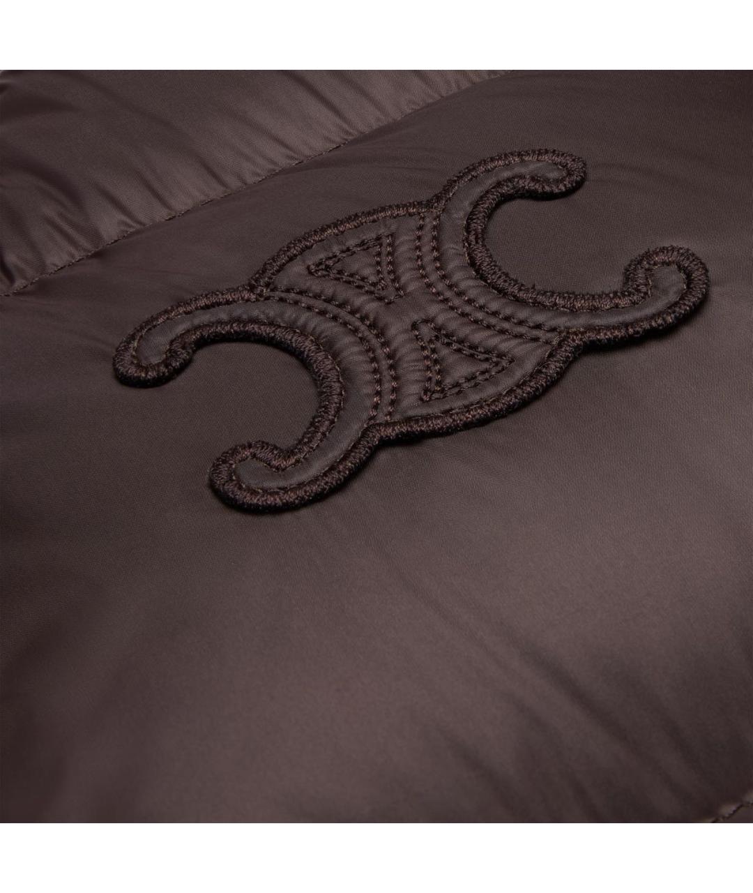 CELINE Коричневый полиамидовый жилет, фото 5