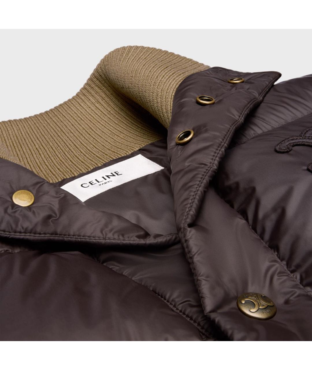 CELINE Коричневый полиамидовый жилет, фото 4