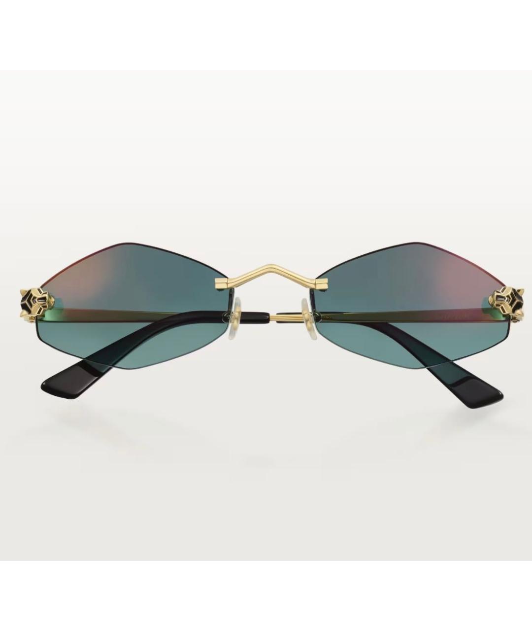 CARTIER Голубые металлические солнцезащитные очки, фото 9