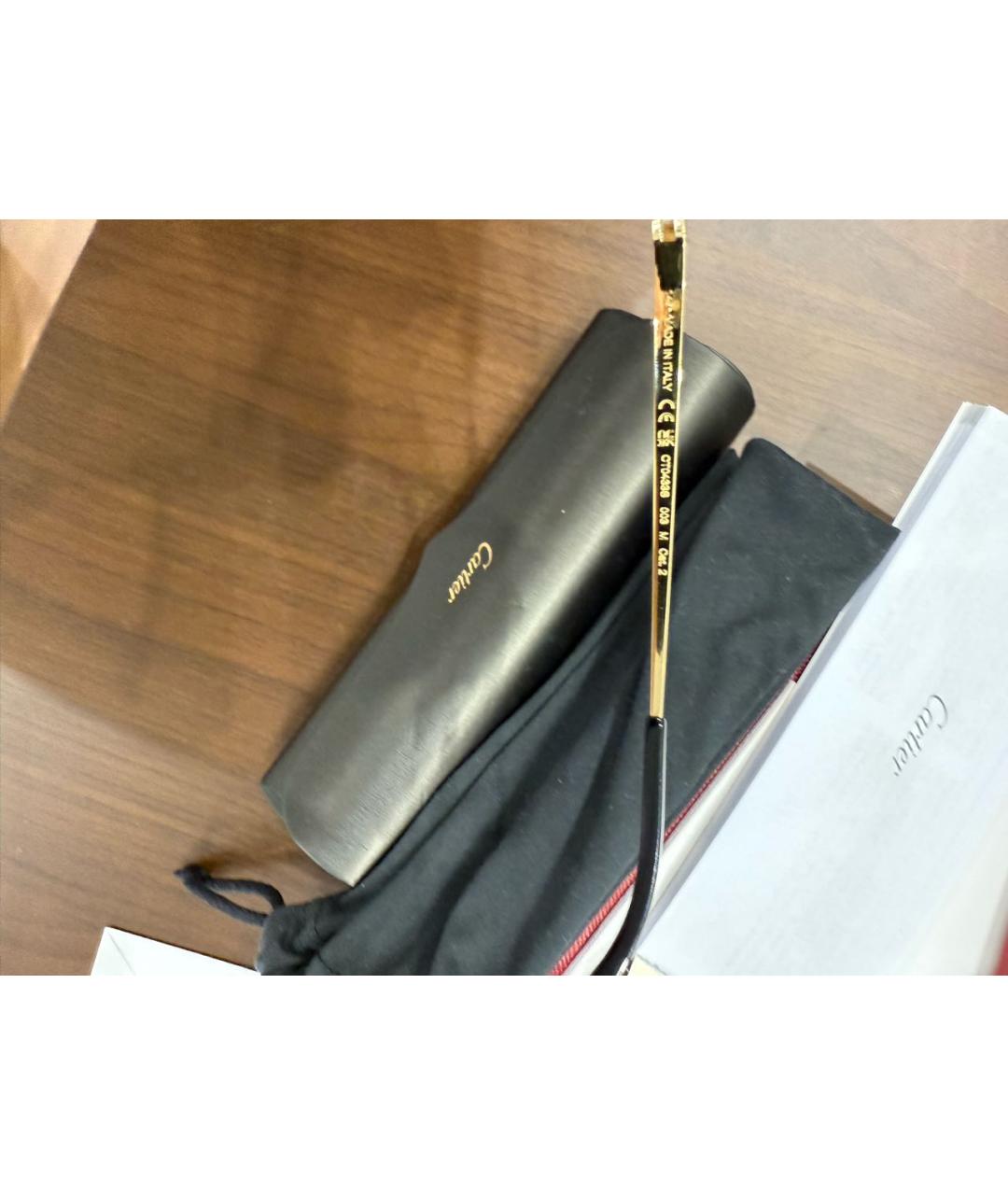 CARTIER Голубые металлические солнцезащитные очки, фото 5