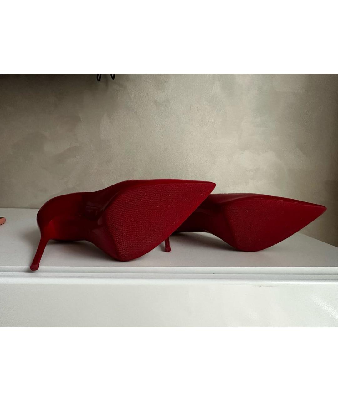 CHRISTIAN LOUBOUTIN Красные туфли из лакированной кожи, фото 6
