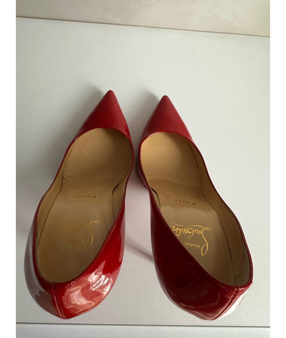 CHRISTIAN LOUBOUTIN Красные туфли из лакированной кожи, фото 3