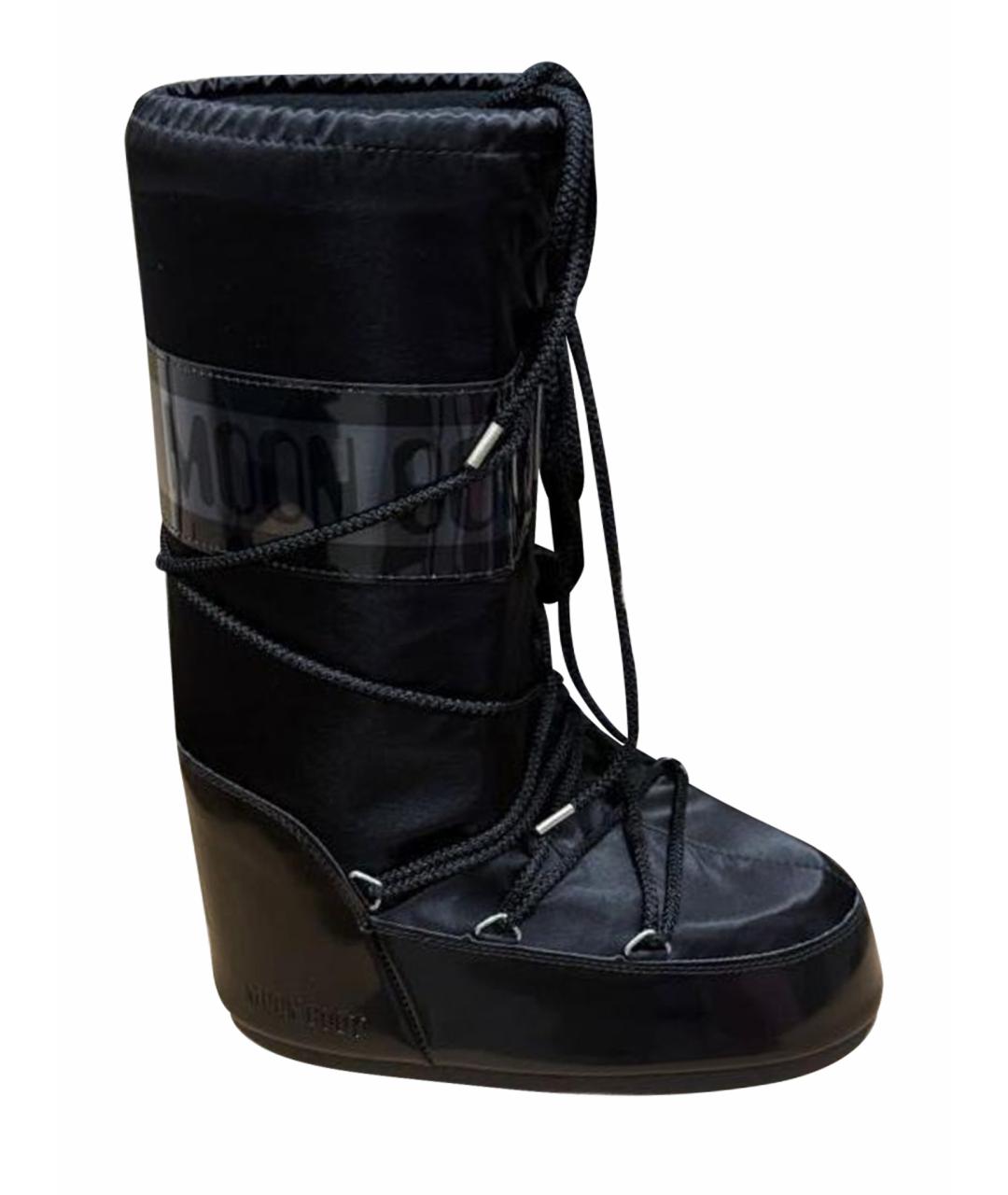 MOON BOOT Черные текстильные сапоги, фото 1