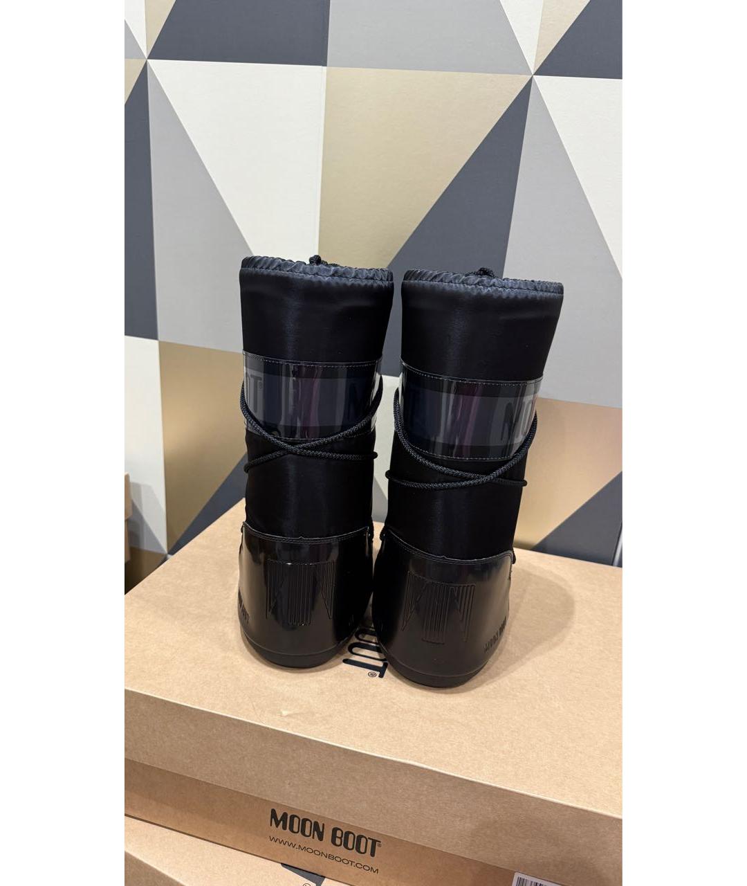 MOON BOOT Черные текстильные сапоги, фото 4